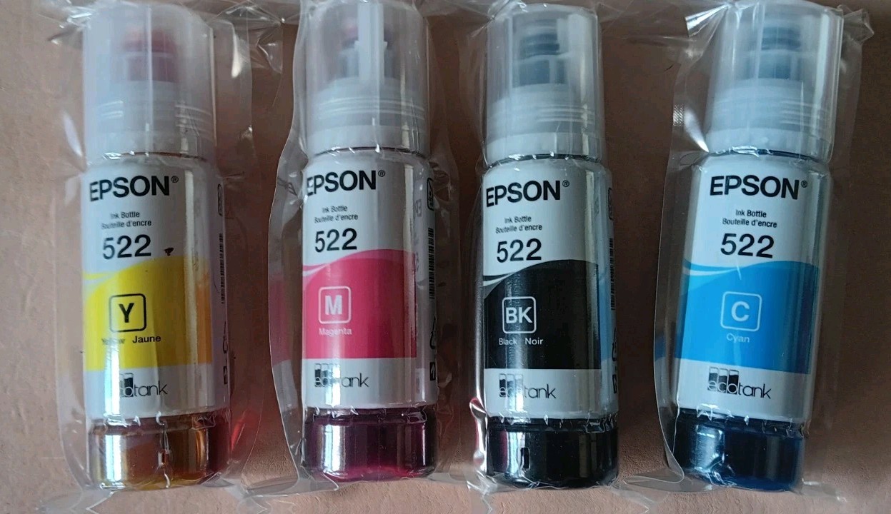 Genuine Epson 522 Ink Combo Pack for ET-2800 ET-2803-ET-4800-OEM-4PK