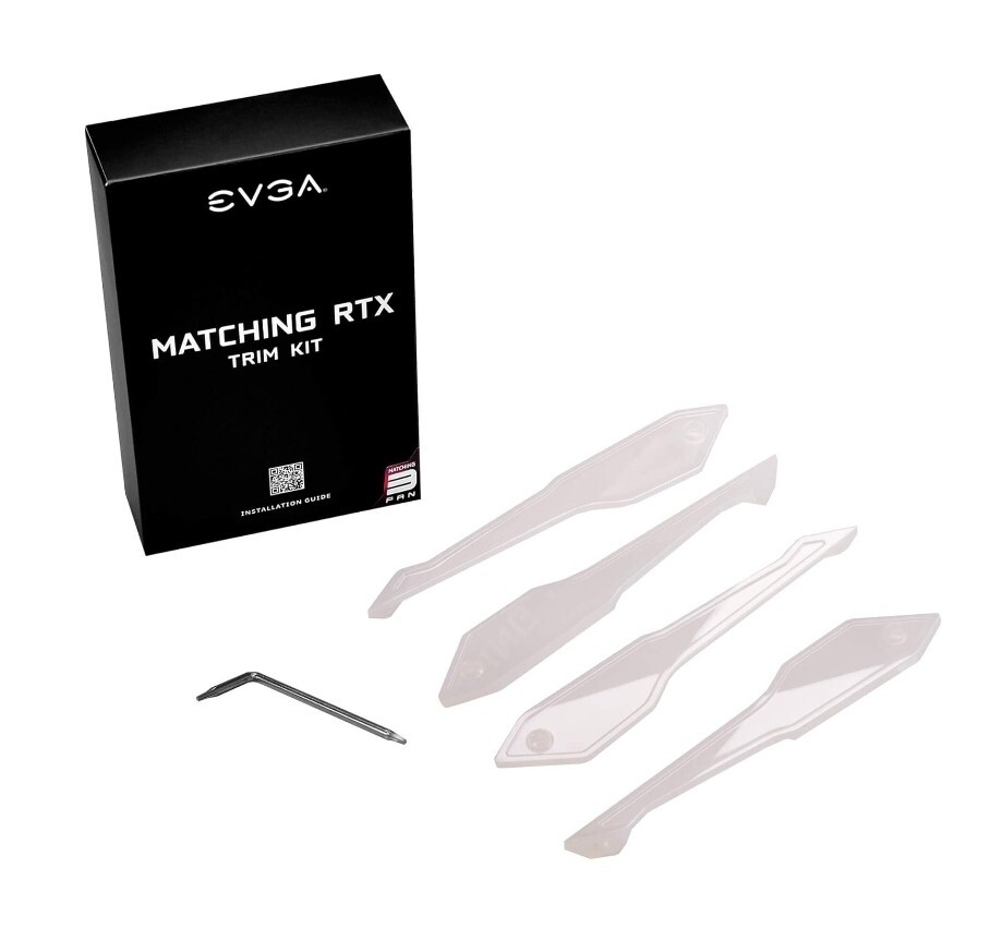 EVGA White Trim Kit for EVGA 20-Series FTW3 Cards 100-TK-K3W0-LR NEW