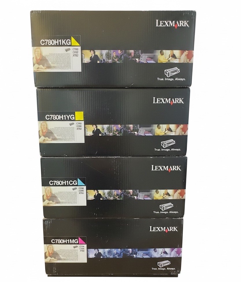 Lexmark C780H1 High Yield Toner Cartridges - Full Set Black Cyan Magenta Yellow