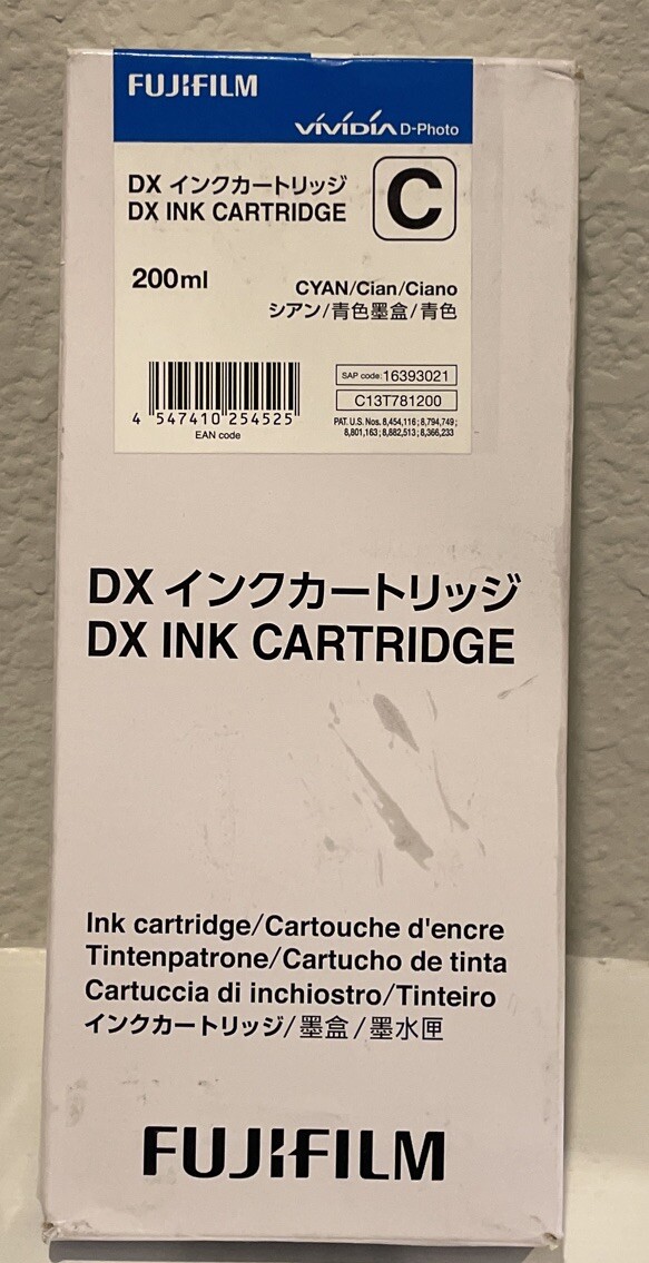 FUJIFILM - Cyan DX Ink Cartridge 200ml for Fujifilm Frontier Exp. 4/23 or later