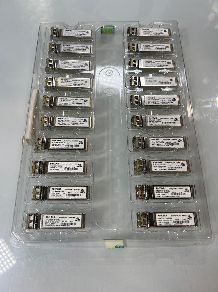 U80743 Lot of 12 FINISAR FTLX8574D3BCL 10GBASESR 400m SFP Transceiver G2U