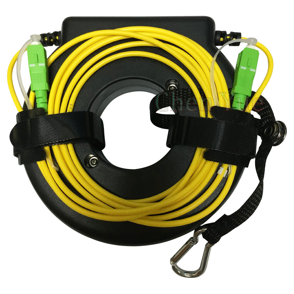1000m Mini OTDR Launch Cable Box Fiber Ring Drum Test SC APC-SC APC SM G652D