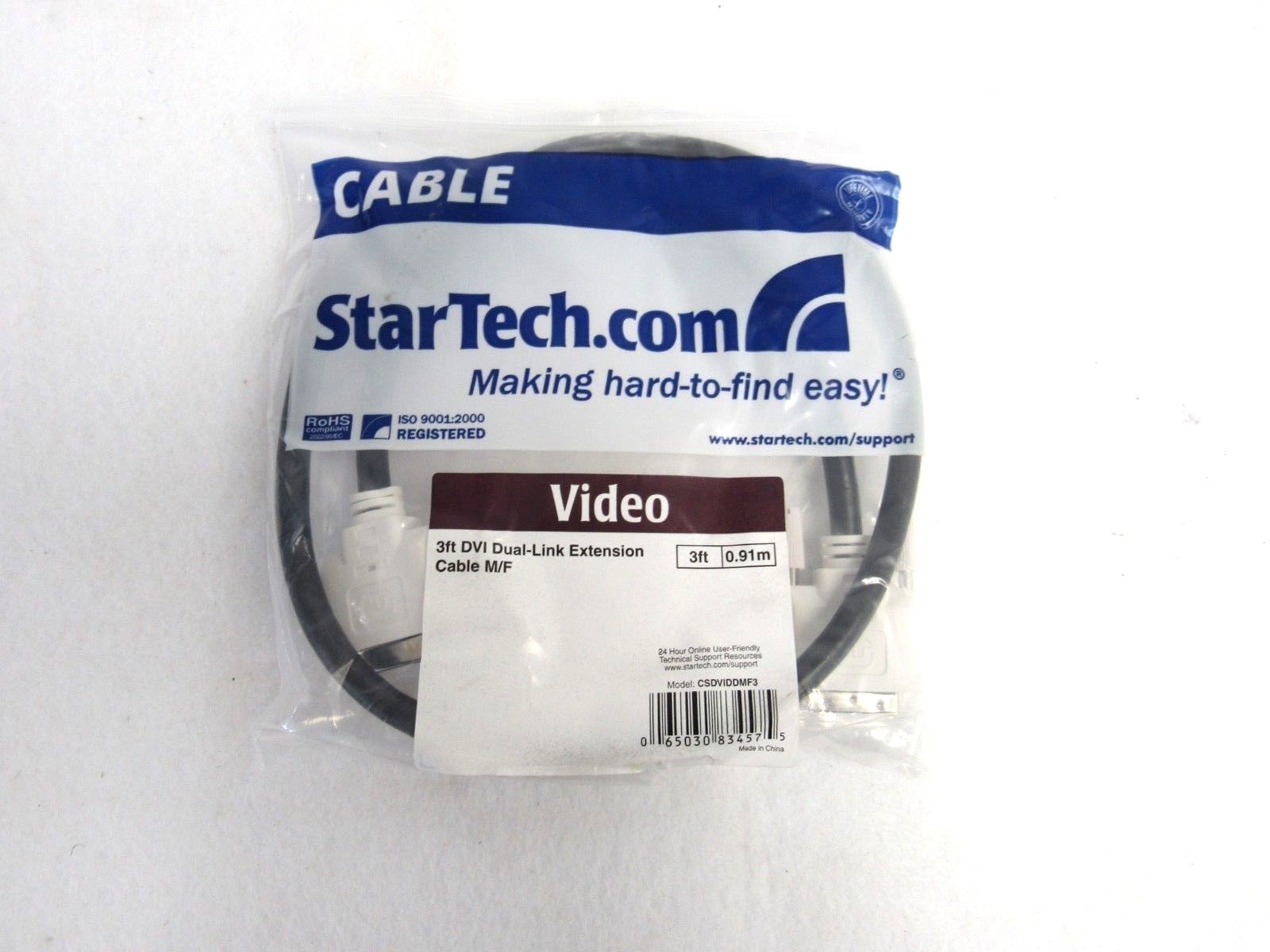 StarTech CSDVIDDMF3 DVIDDMF3 3FT Male to Female DVI Dual Link Extension 73-1