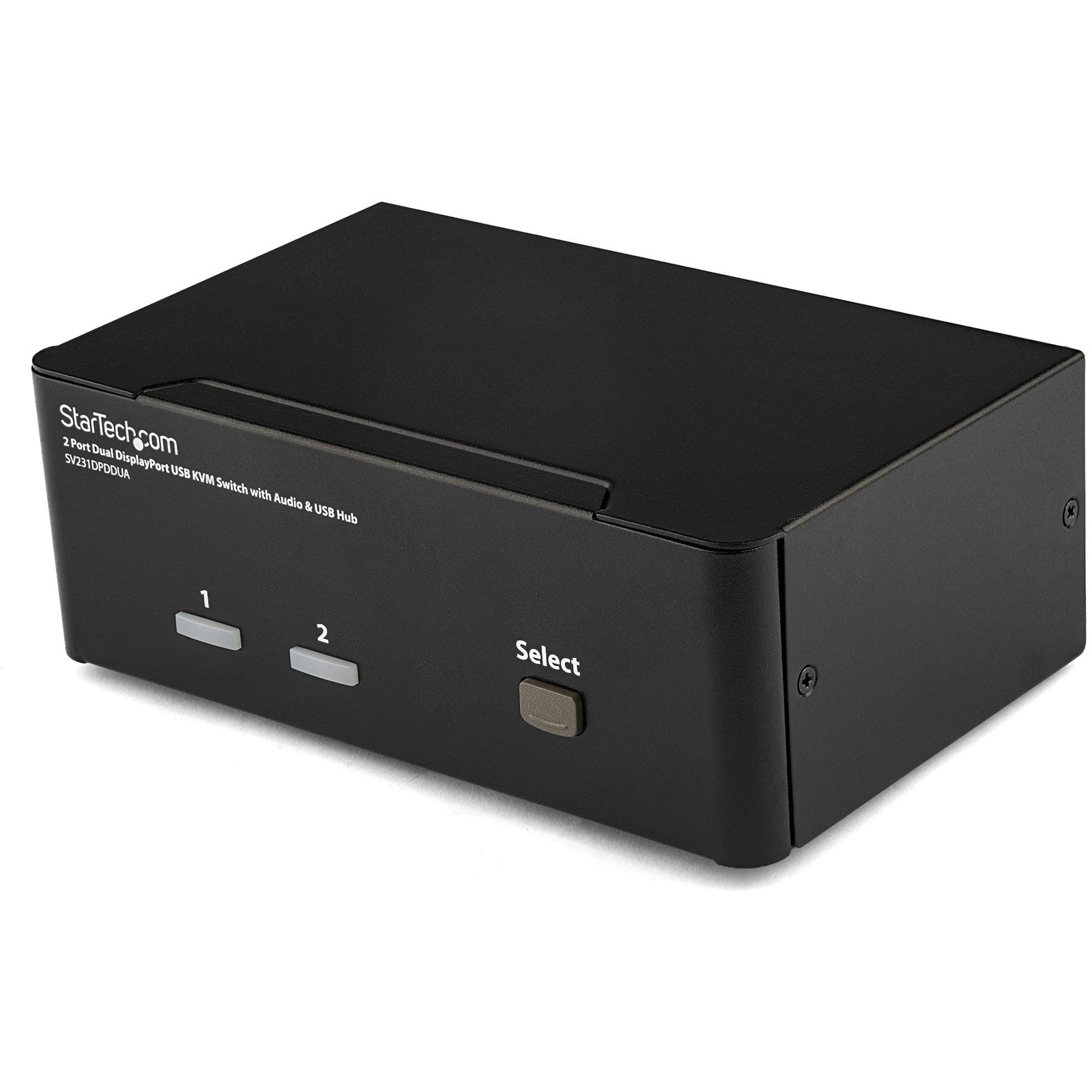 StarTech.com Dual Monitor DisplayPort KVM Switch - 2 Port - USB 2.0 Hub - Audio