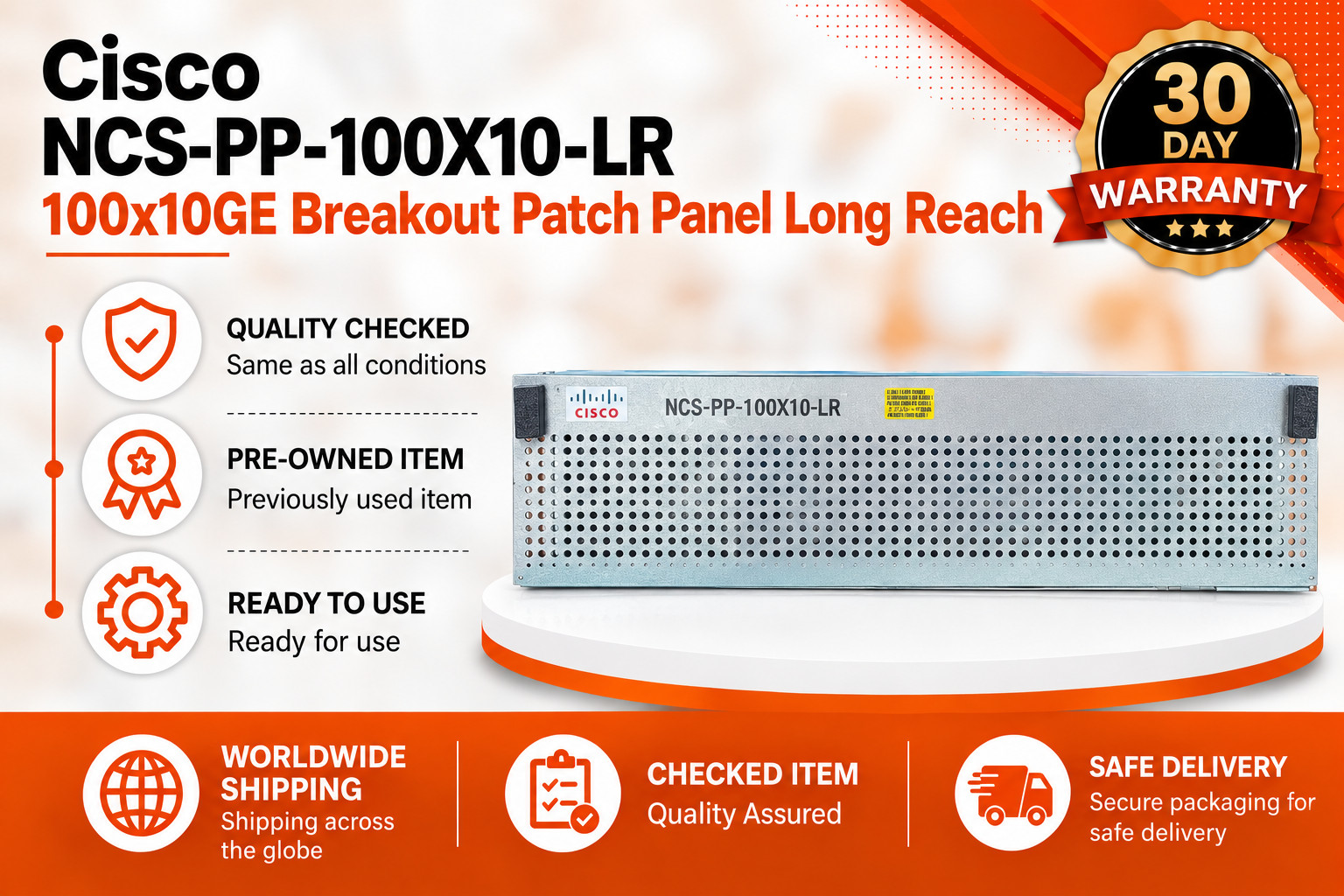 Cisco NCS-PP-100X10-LR 100x10GE Breakout Patch Panel Long Reach