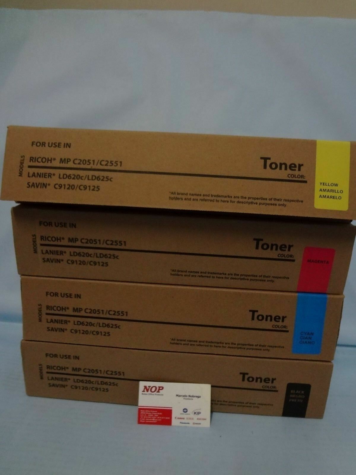RICOH 4x Toner Set MP C2051 MP C2551 MPC2051 C2551 841500 841501 841502 841503.