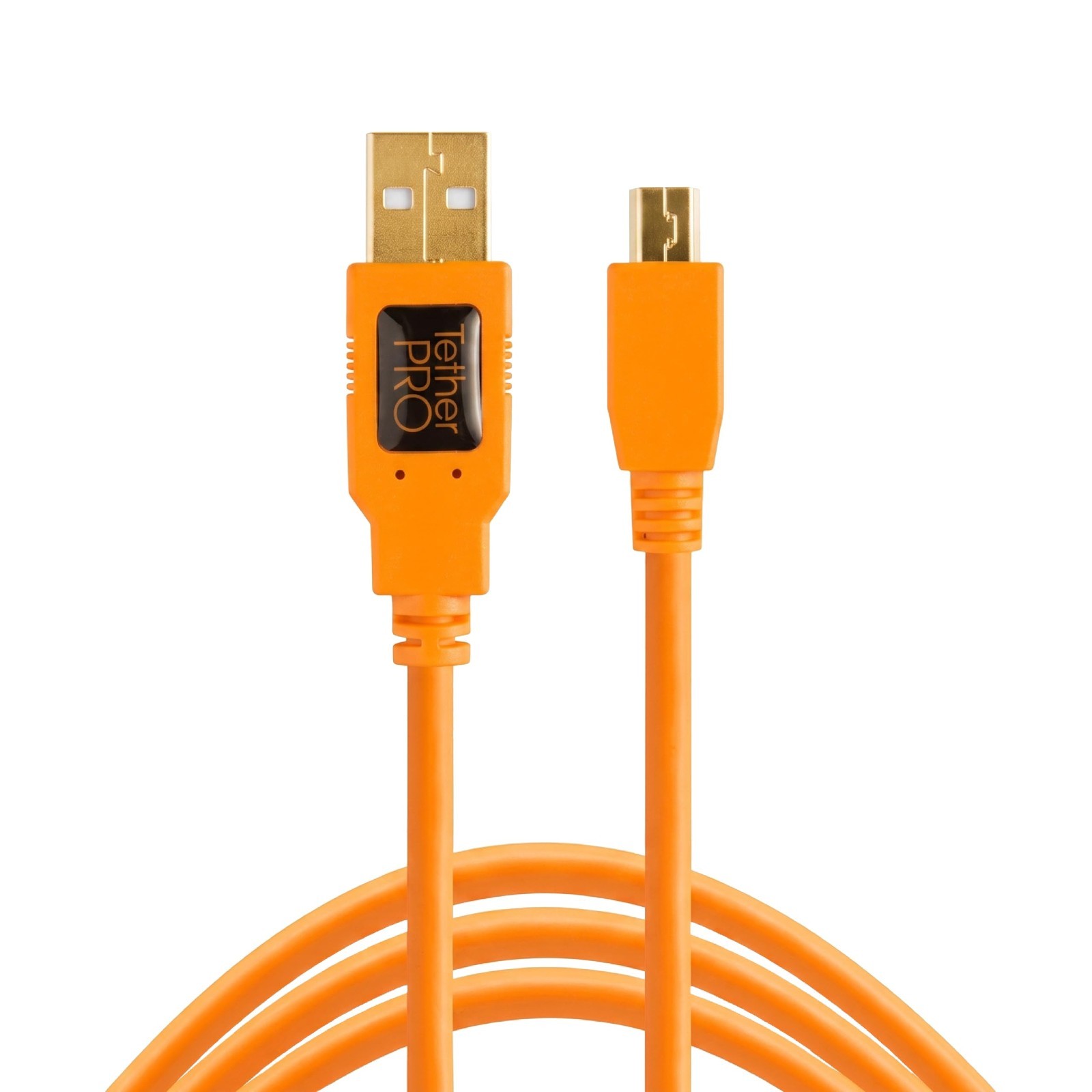 Tether Tools TetherPro 15ft USB 2.0 A Male to Mini-B 5-Pin Cable Orange