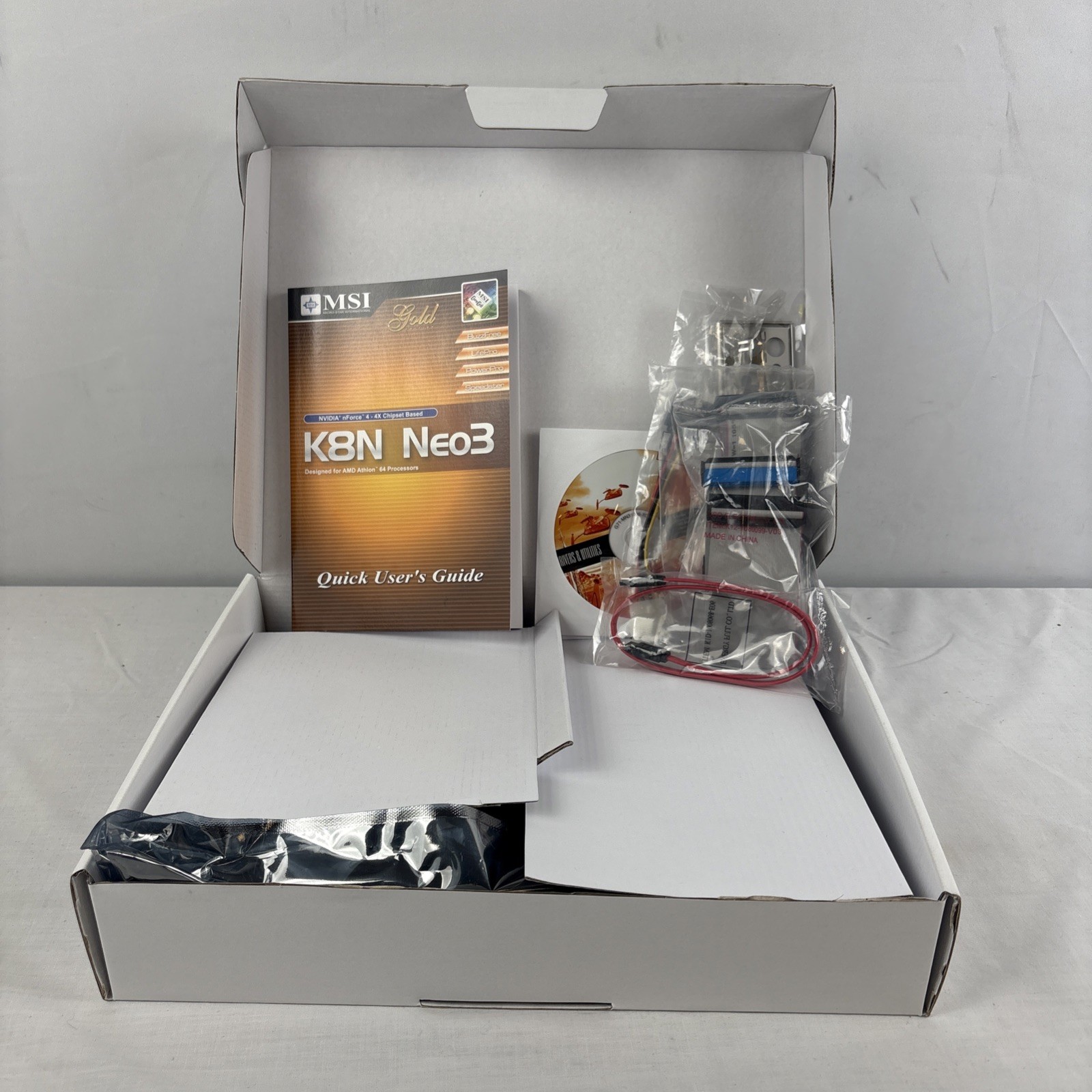 MSI K8N Neo3 Mainboard Supports DDR 333/400 AMD 64 CPU USB 2.0 Ports NEW In Box 
