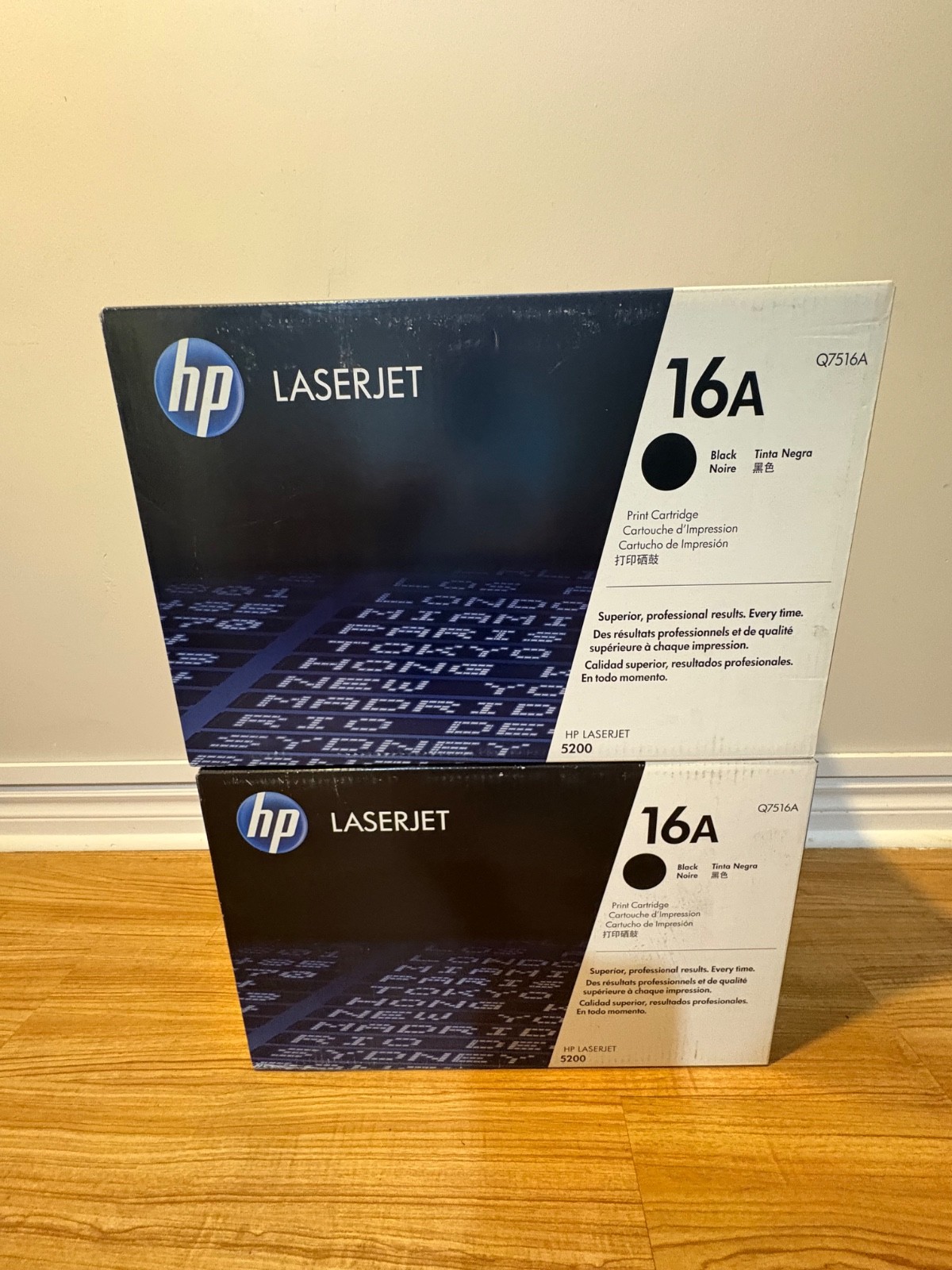 Lot of (2) Genuine HP 16A Q7516A Black Toner Cartridge for 5200dtn 5200tn