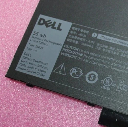 Genuine 55WH J60J5 Battery Replacement For Dell Latitude E7270 E7470 E7260 OEM