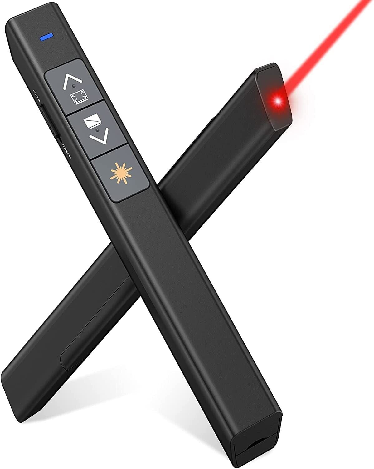 Presentation Clicker with Laser Pointer for Presentations, 2.4GHz Powerpoint Cli
