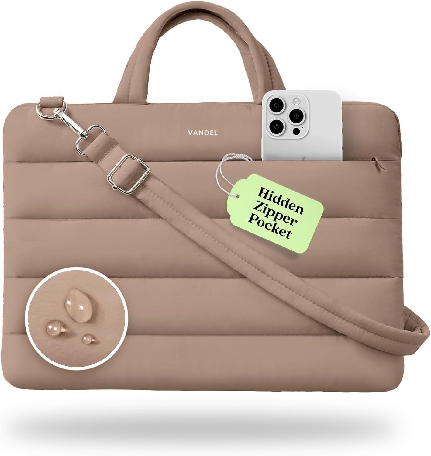 Carrying Case Sleeve for 13-14 inch Laptop with Shoulder Bag Handle and Strap