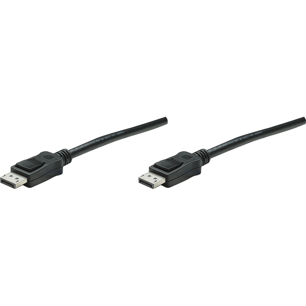 MANHATTAN 393799 DisplayPort Monitor Cable, 6.6ft, Black