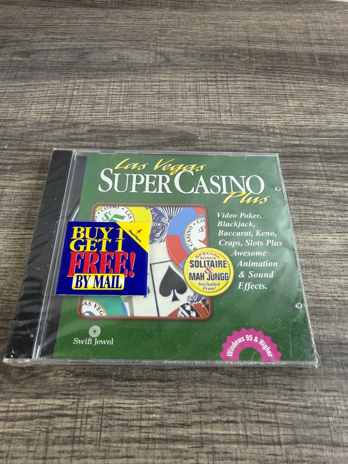 Las Vegas Super Casino Plus PC CD-ROM Windows 95 & Higher Swift Jewel Games