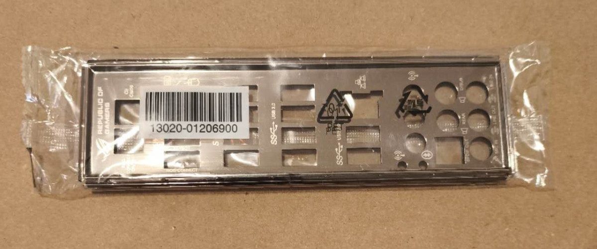 ATX I/O shield for the MSI MS-7367 K9A6M3 backplate (OEM part)