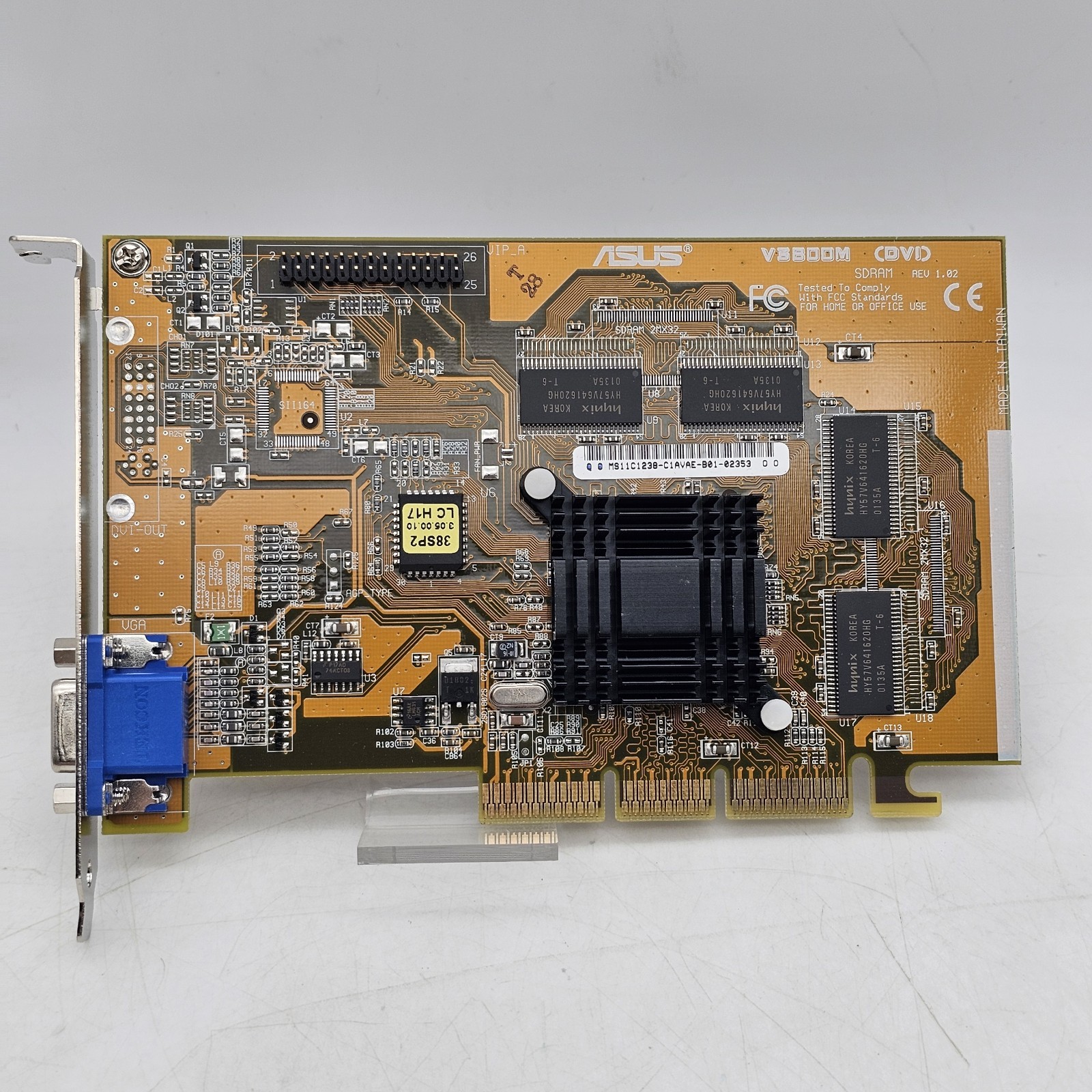 Vintage Retro Asus AGP-V3800M/32M 32MB AGP Graphics Video Card