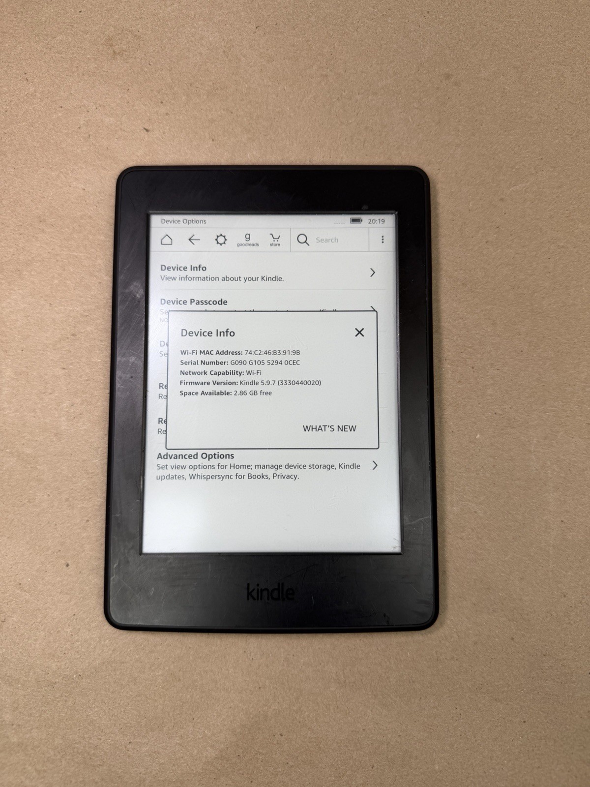 💎Amazon Kindle DP75SDI 3GB Paperwhite 7th Generation WiFi Black Ships Fast