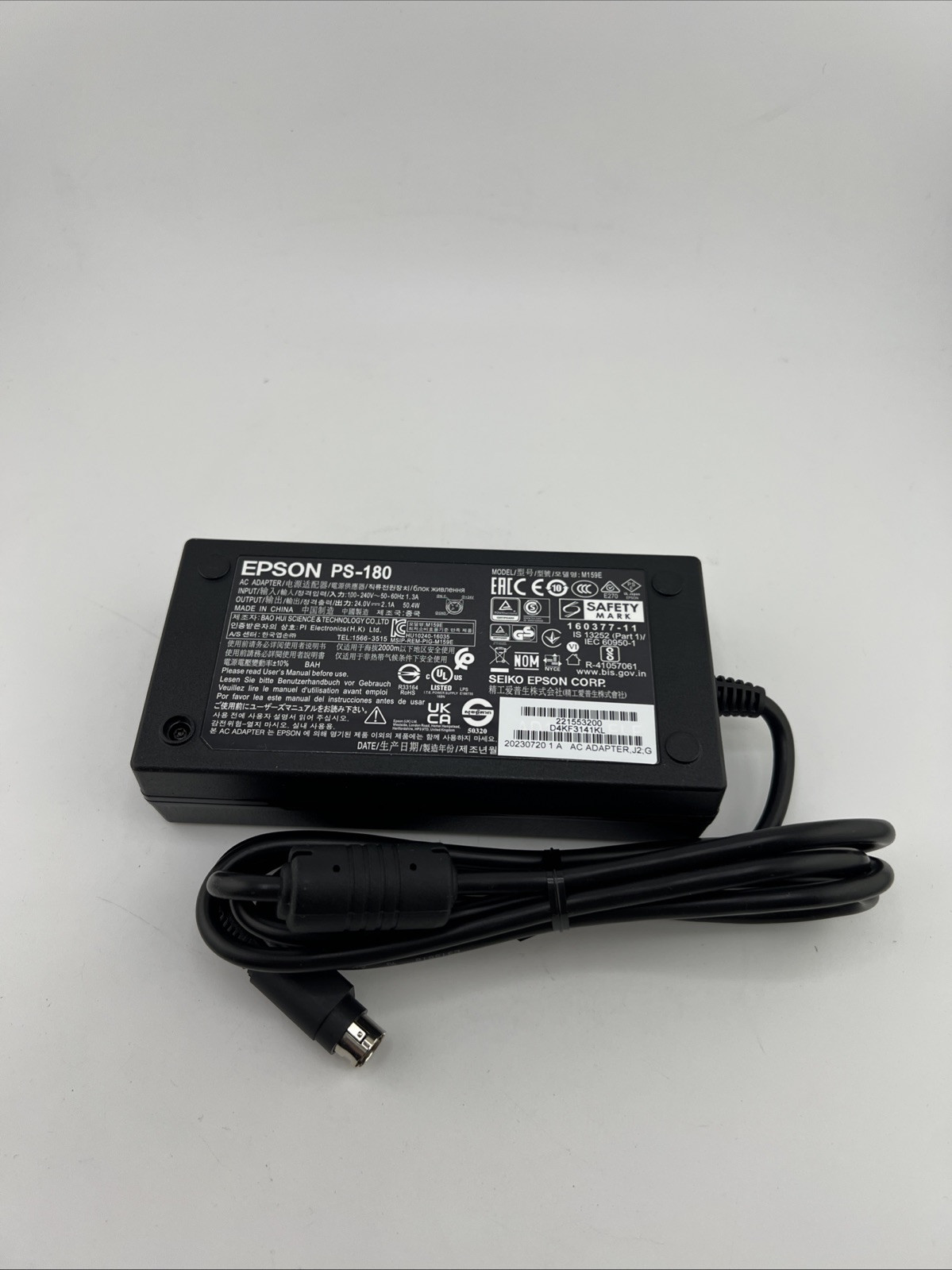 Epson PS-180 AC Adapter Power Supply No Power Cord