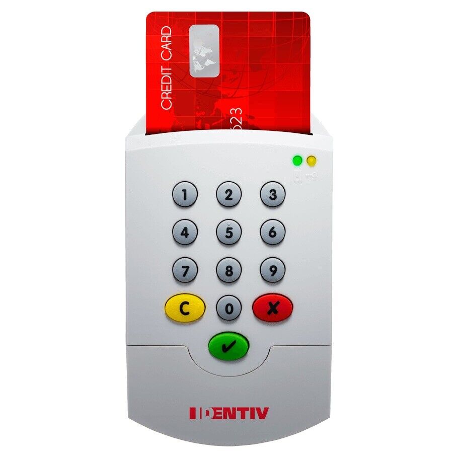 IDENTIV Spr332 CAC Smart Card Reader W/ Pin Pad USB 2.0