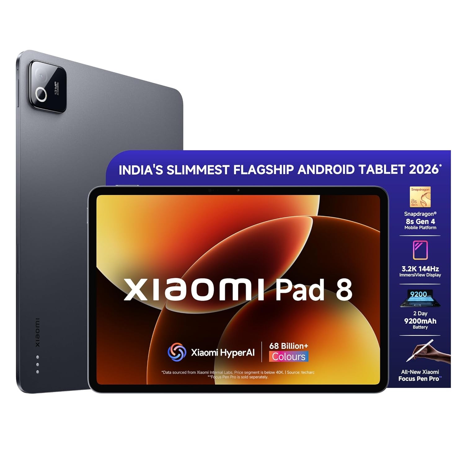 XIAOMI Pad 8 (12GB 256GB Grey)Snapdragon 8s Gen 4 11.2" 3.2K Immersi Display