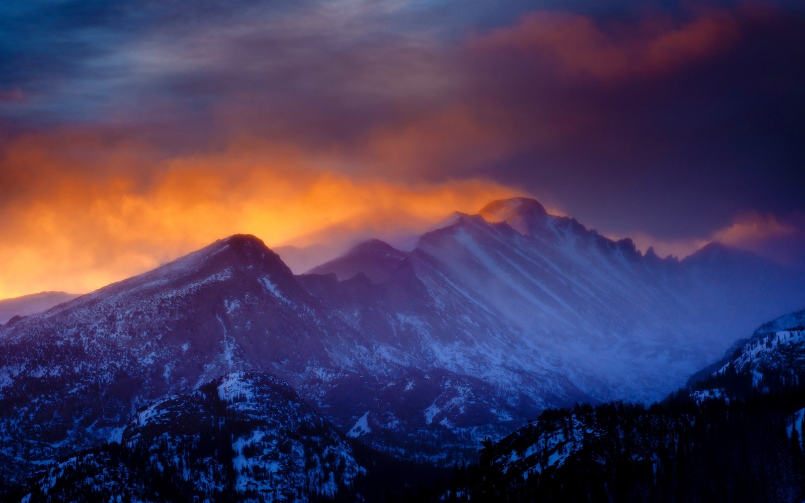 Landscape nature mountains sunset rocky mountain Custom Gaming Mat Desk
