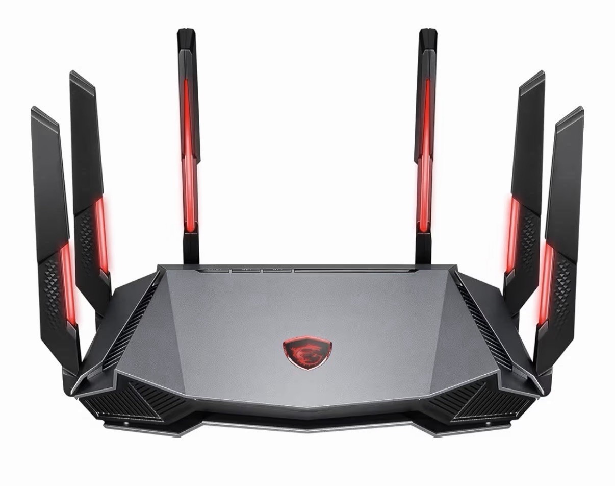 MSI RadiX AXE6600 WiFi 6E Tri-Band Gaming Router  support 2.5GHz/5GHz/6GHz, AI