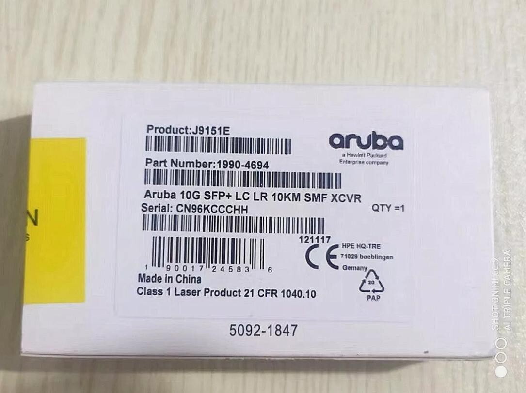 NEW J9151E HPE / Aruba 10G SFP+ LC LR 10km SMF Transceiver Module