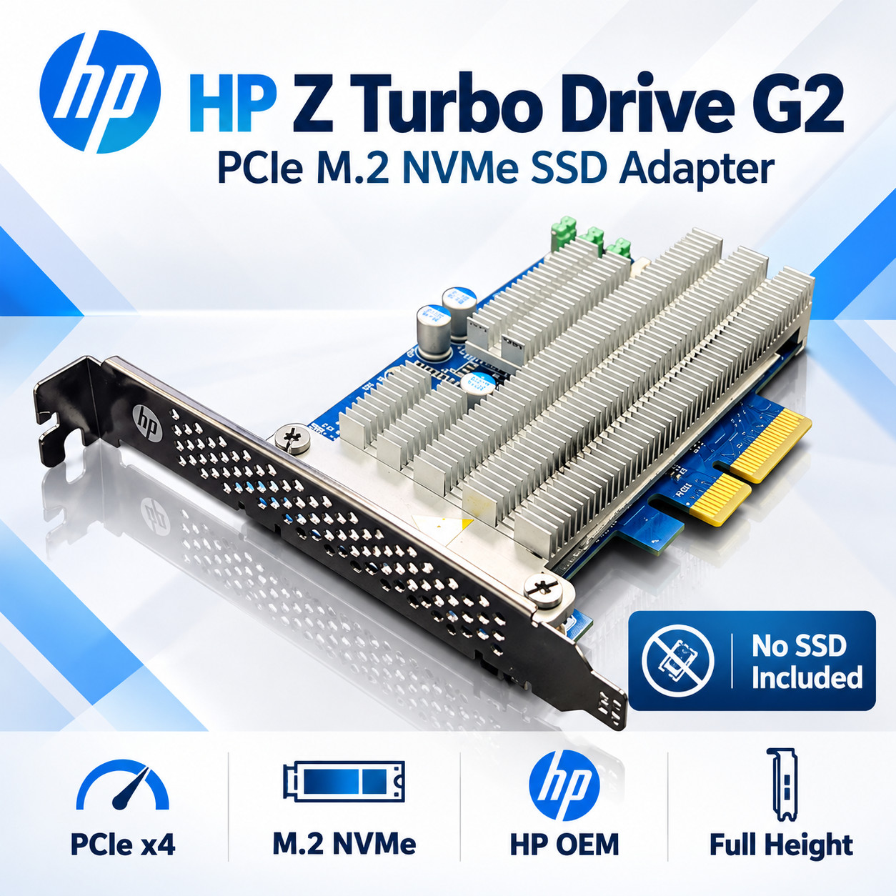 HP Z Turbo G2 742006-003 MS-4365 M.2 NVMe PCIe x4 Adapter No Cable No SSD