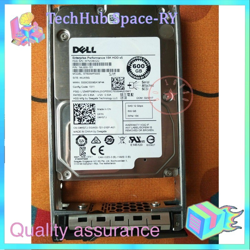 New DELL ST600MP0005 4HGTJ 600GB 15K SAS 2.5" 6GB V5300 0V5300 HDD Hard Drive