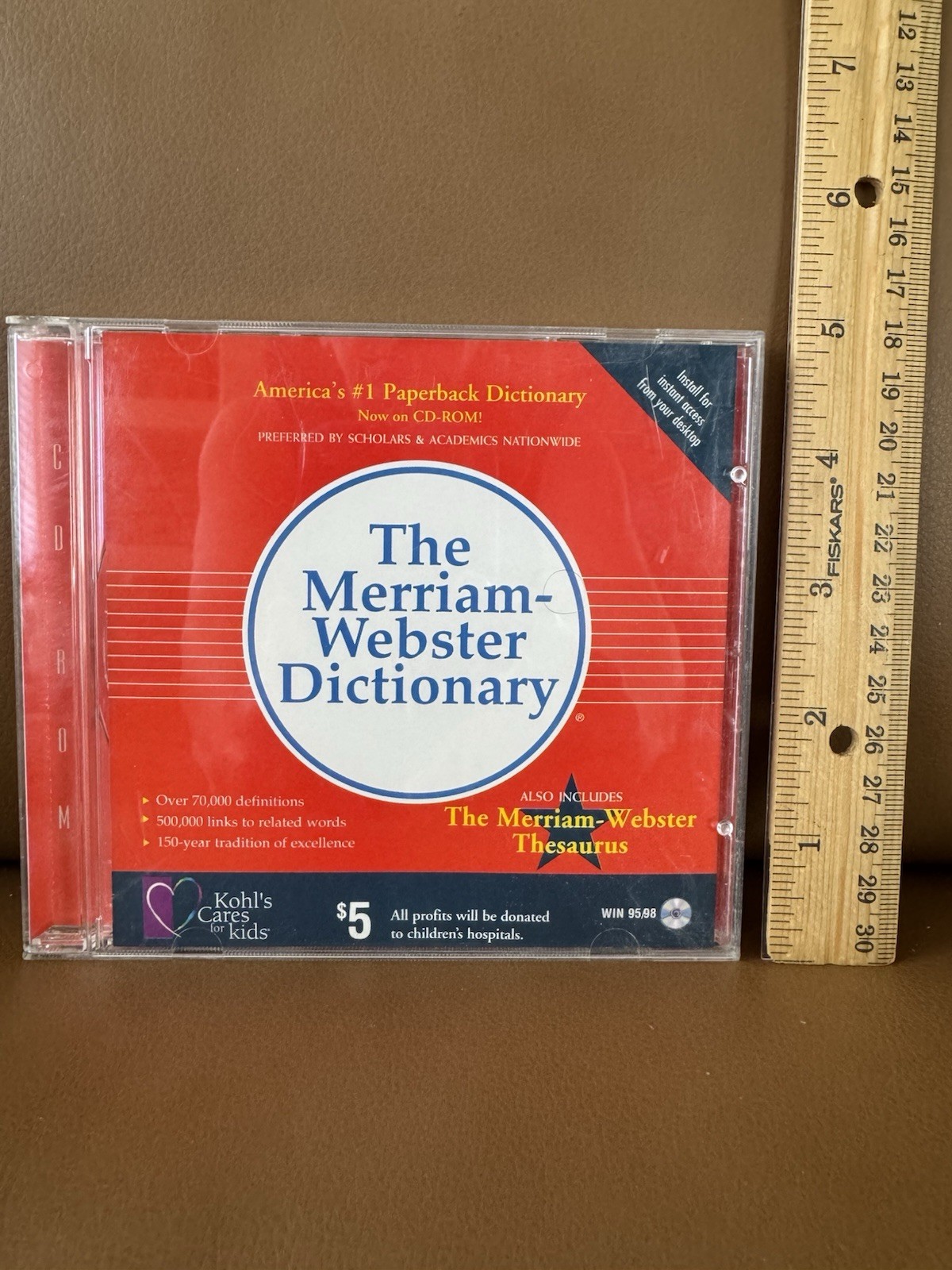 The Merriam Webster Dictionary CD ~ Win 95/98 ~ Kohl's Cares Kid ~ Vintage 2000