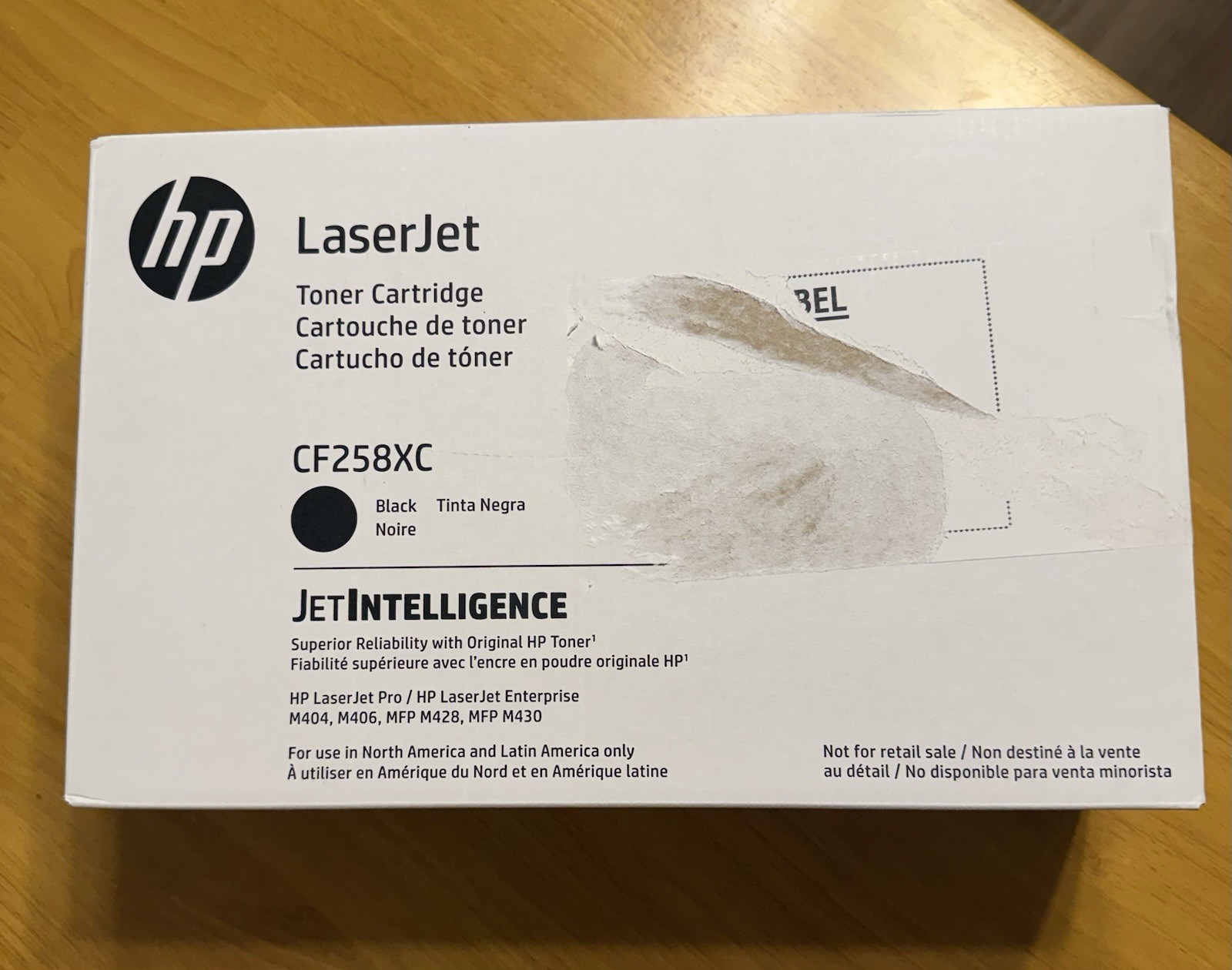 HP CF258XC 58X Black High Yield Toner Cartridge, LaserJet Pro M428 series Sealed
