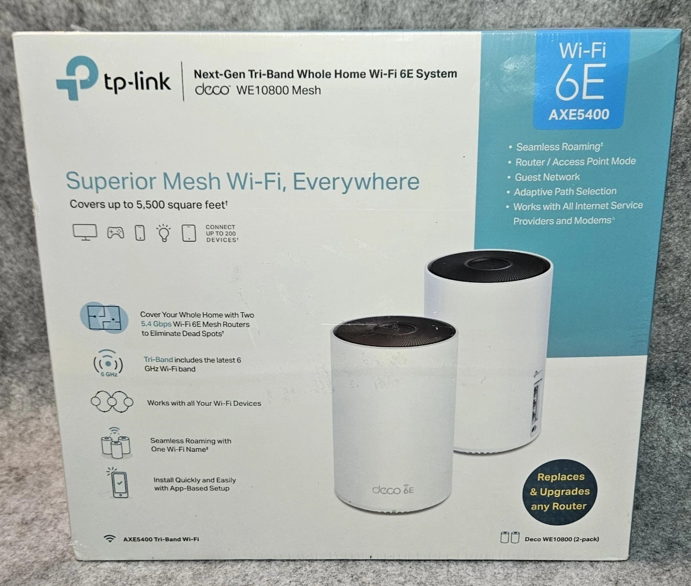 TPLink Deco WE10800 XE75 Wi-Fi 6E Tri-band AXE5400 Whole Home Routers TP-LINK