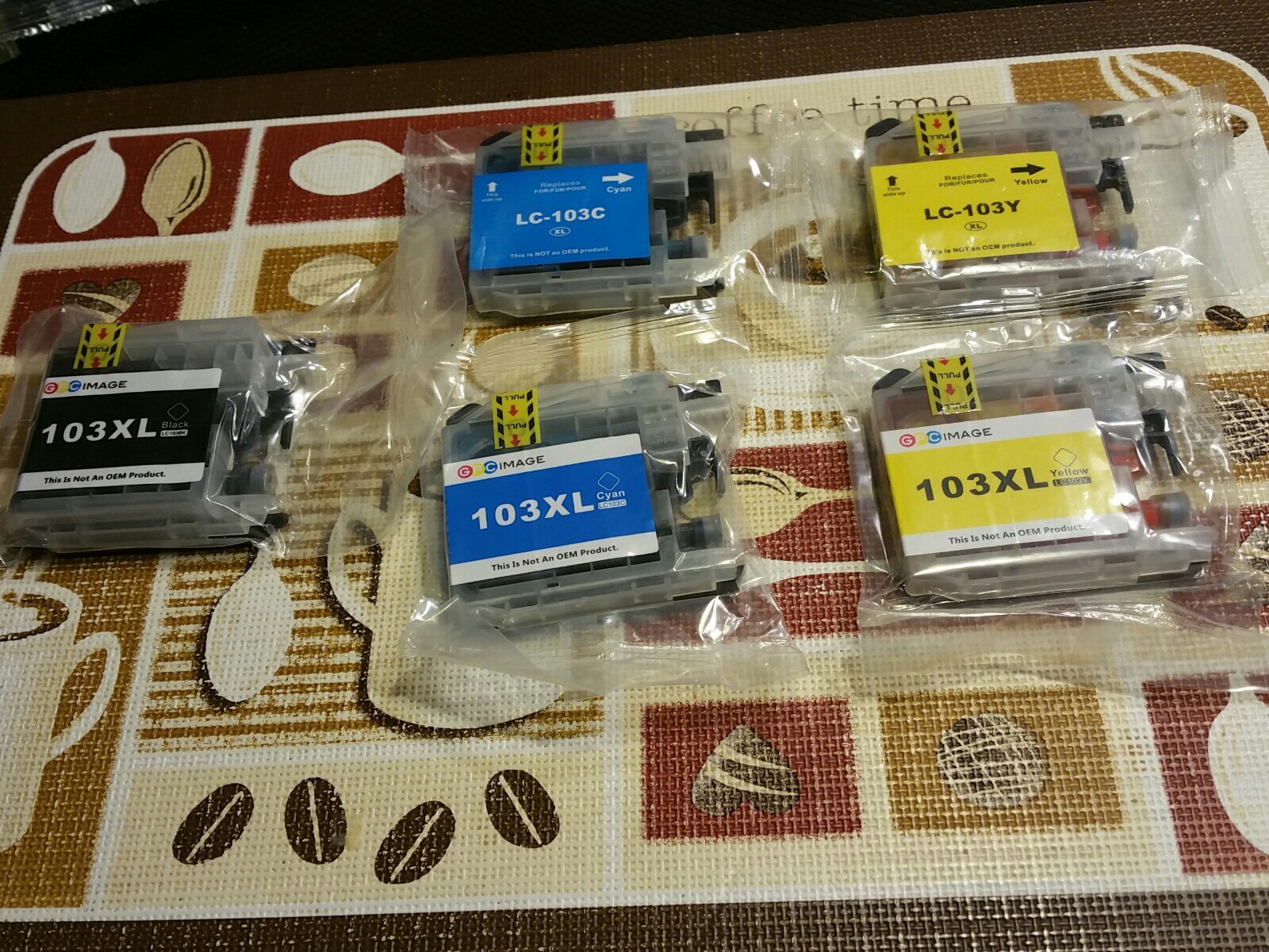 GPC IMAGE/unbranded 103XL REPLACEMENT INK CARTRIDGES Lot of 5  Yellow Cyan Black