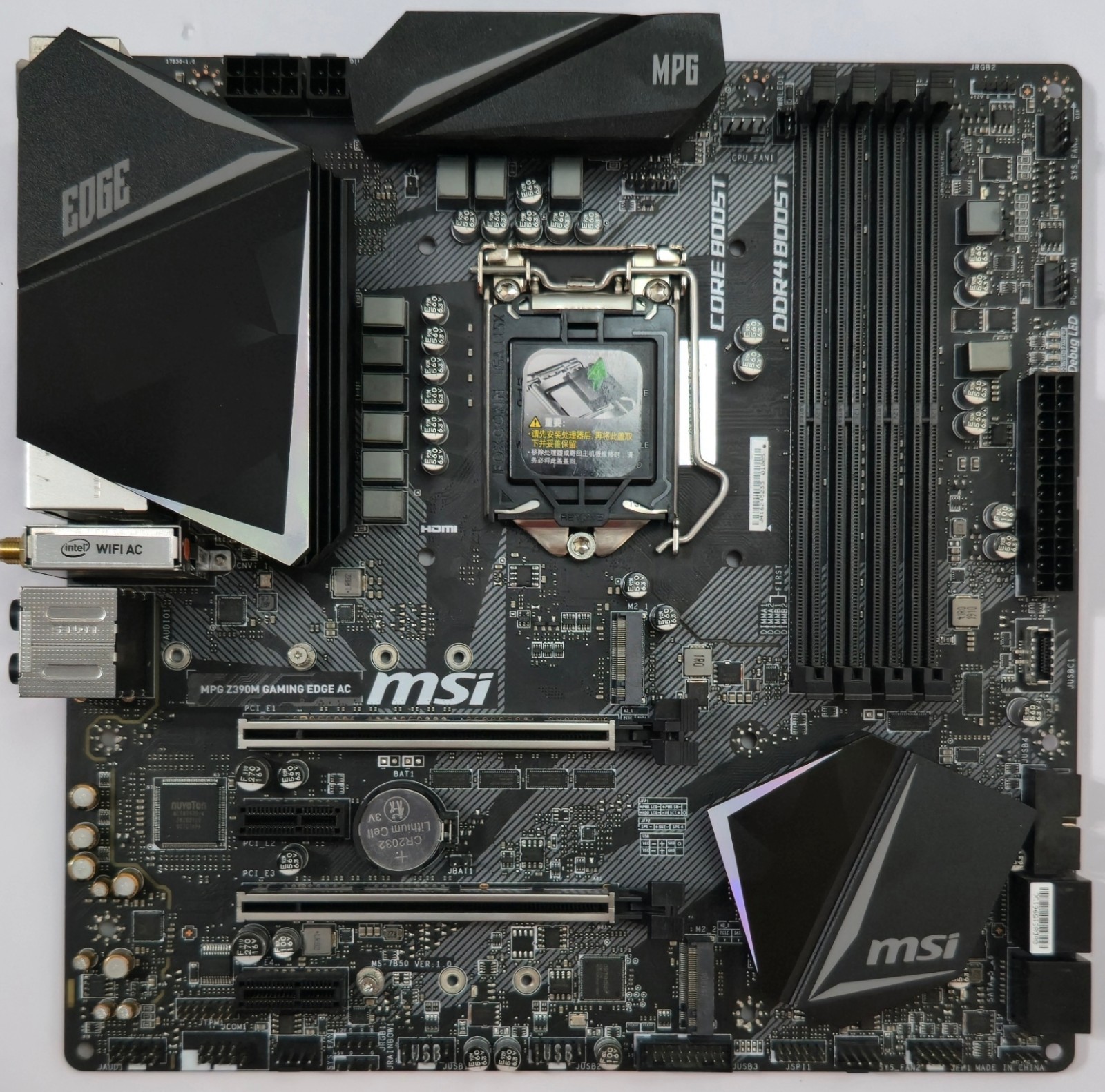 MSI MPG Z390M GAMING EDGE AC LGA 1151 DDR4 Motherboard 8th/9th Gen Intel