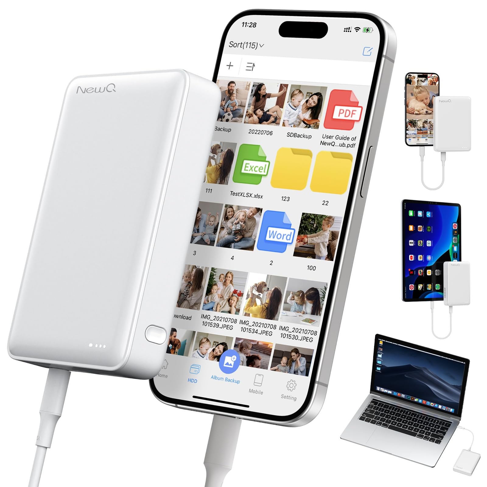 NEWQ Hard Drive for Phone & Computer USB Flash Storage Device Photo Memory St...