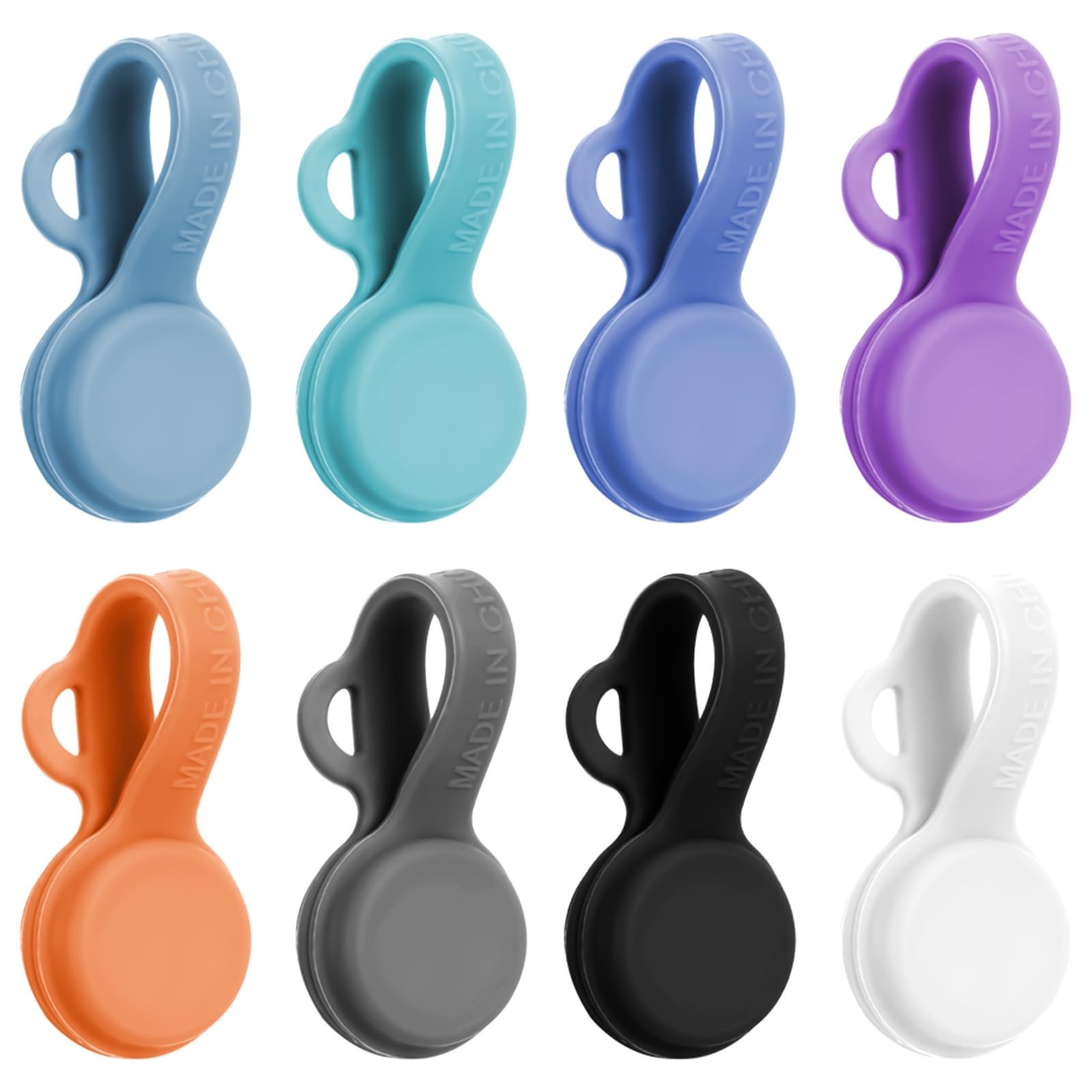 JIYIN Magnetic Cable Ties, 8PCS Silicone Magnetic Cable Ties and Clips Cord O...