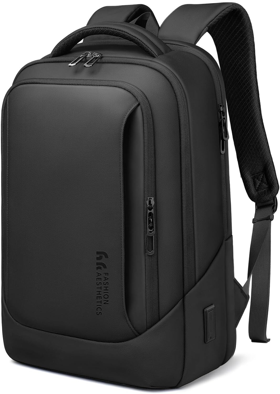 hk Laptop Backpack for Men with USB Charging Port Water-Resistant for 15.6 Inch