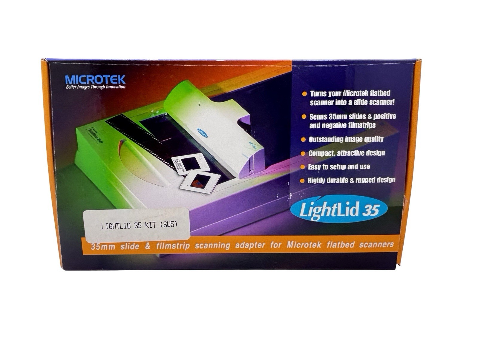 Microtek LightLid 35 35mm Slide & Filmstrip Scanning Adapter Scanner Accessory