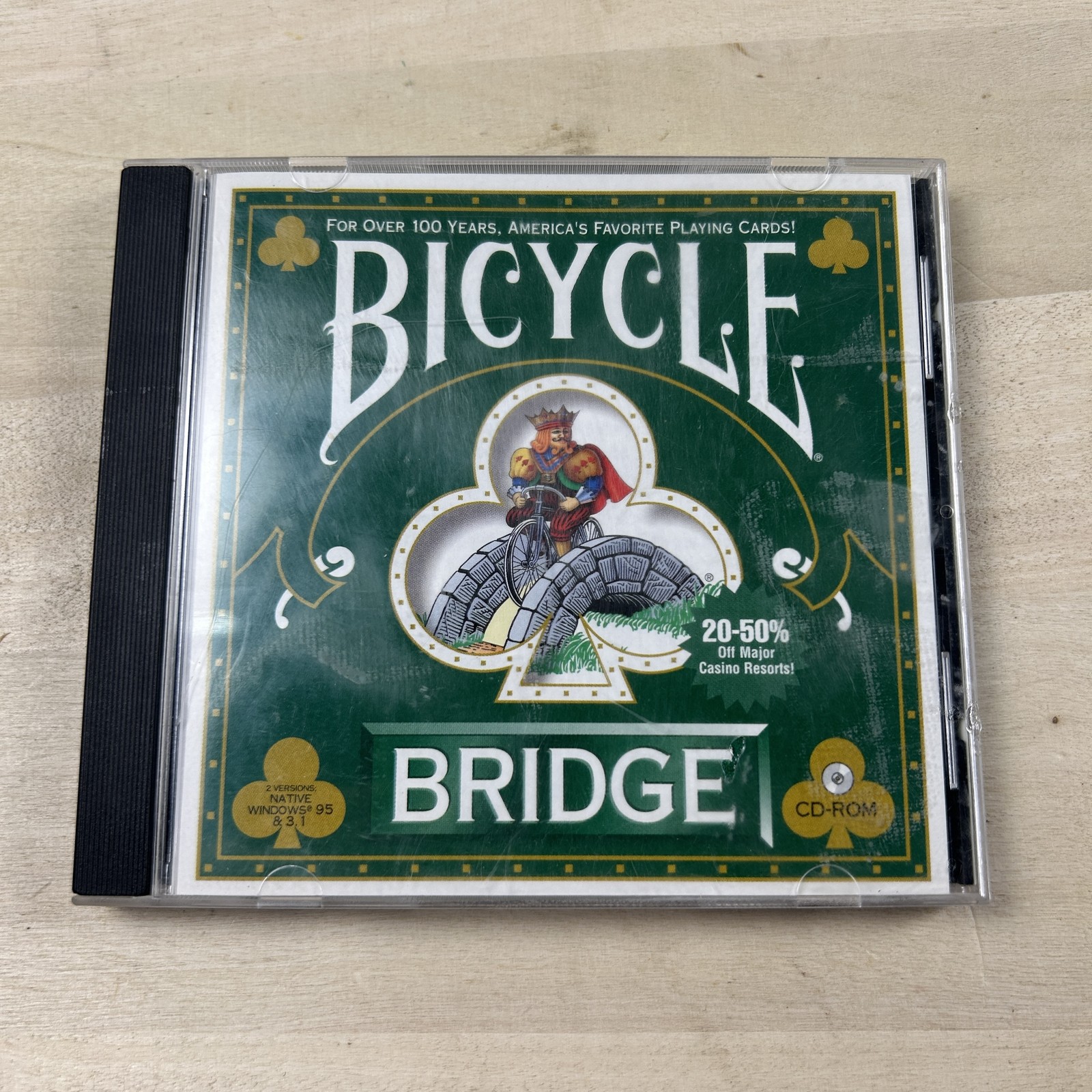 Bicycle Bridge CD-ROM PC Game Expert Software Windows 95 3.1 Vintage Card Game