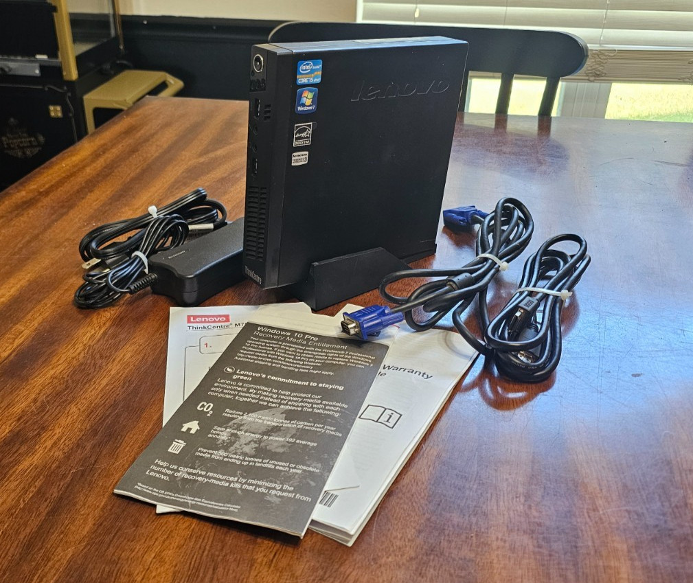 Lenovo ThinkCentre M92p Tiny PC i5-3470T 4GB Win10 Pro Tested Working