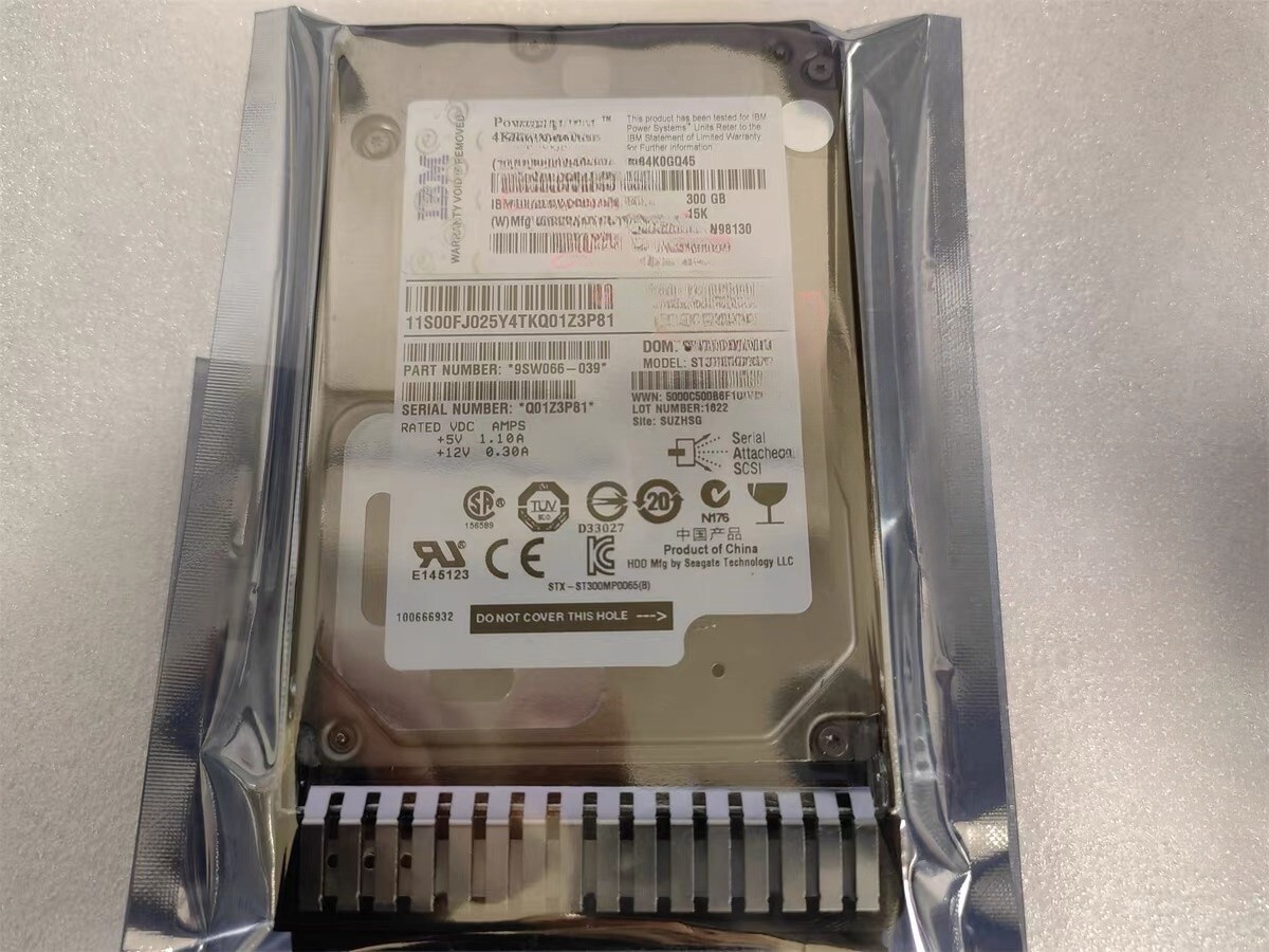 IBM 00E9969 00E9972 300GB 15K SAS 2.5'' 12Gbs Power8 Hard Drive HDD