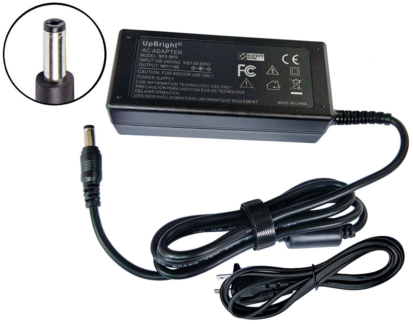 AC Adapter For MSI G321CU 3DC5 Gaming Monitor Yingju YJS090G-1904740D Power Cord