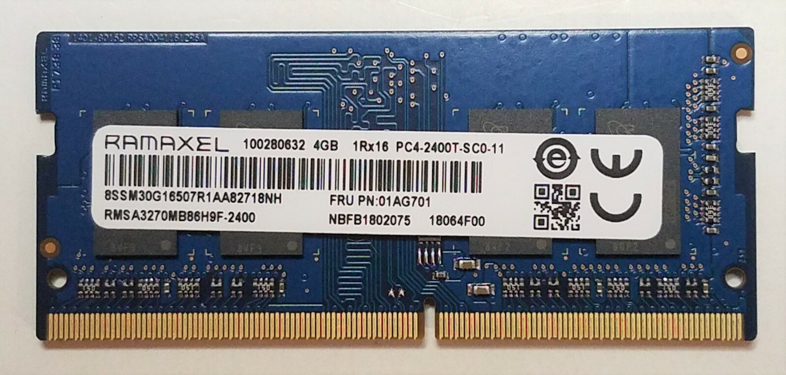 NEW - Original Lenovo V330-15IKB 4GB DDR4 2400 SoDIMM RAM 01AG701 1RX16 RAMAXEL