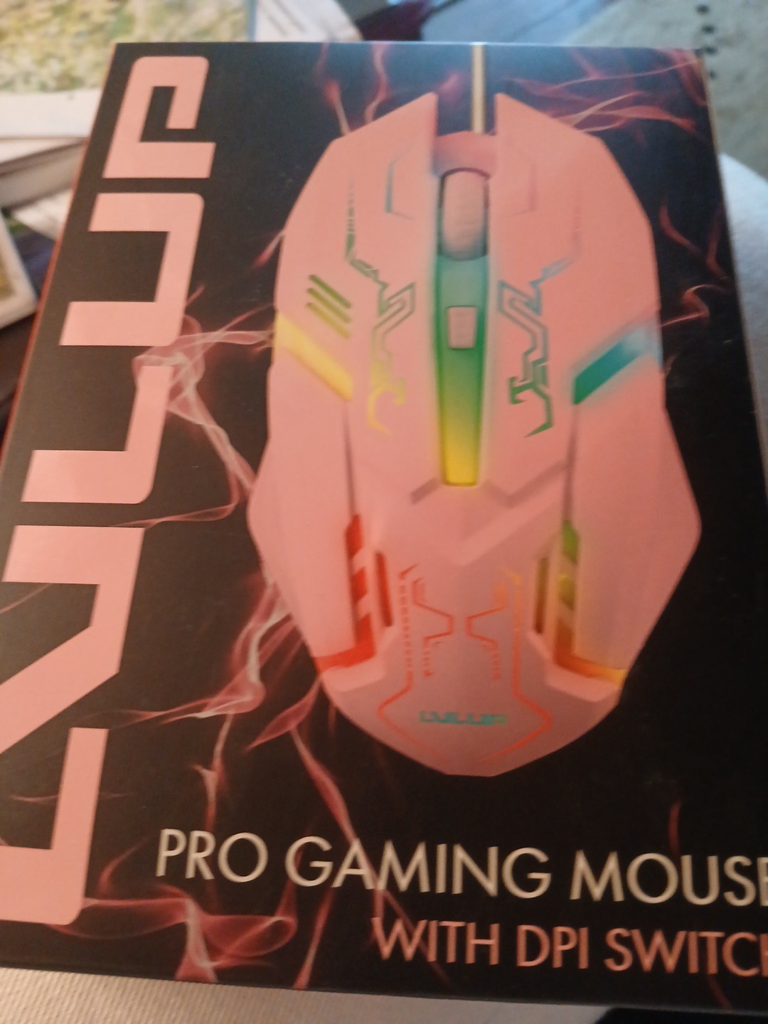 LVLUP PINK Pro Gaming Mouse with DPI Switch - Optical - RGB Backlight  - Vivitar