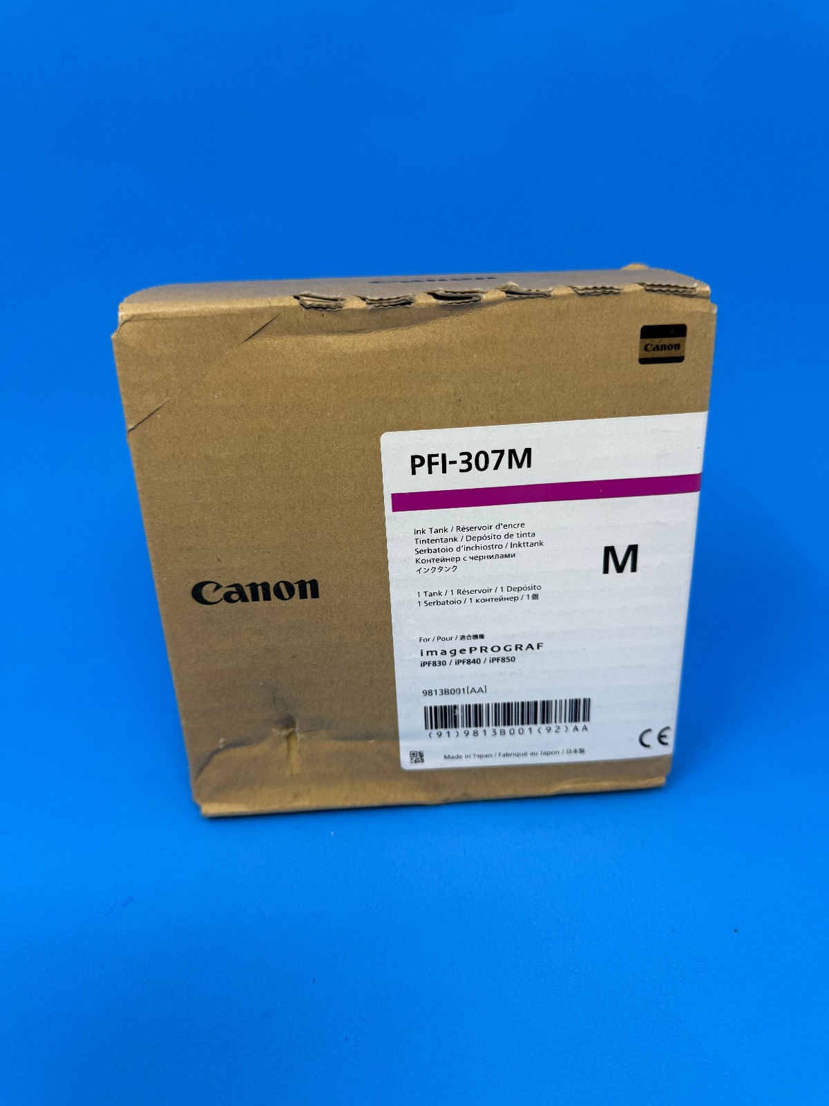 Canon PFI-307M Magenta Ink Cartridge 9813B001 Genuine iPF830/840/850 EXP 2023