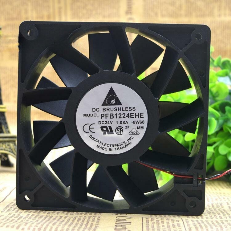 1pc For Delta PFB1224EHE 24V 1.08A 12CM 12038 2-wire Inverter Cooling Fan