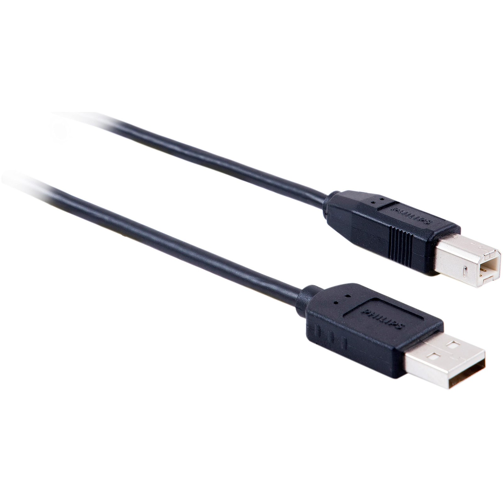 Philips USB 2.0 Cable, 6ft. (1.8m), A-Male to B-Male Cord for Printers,