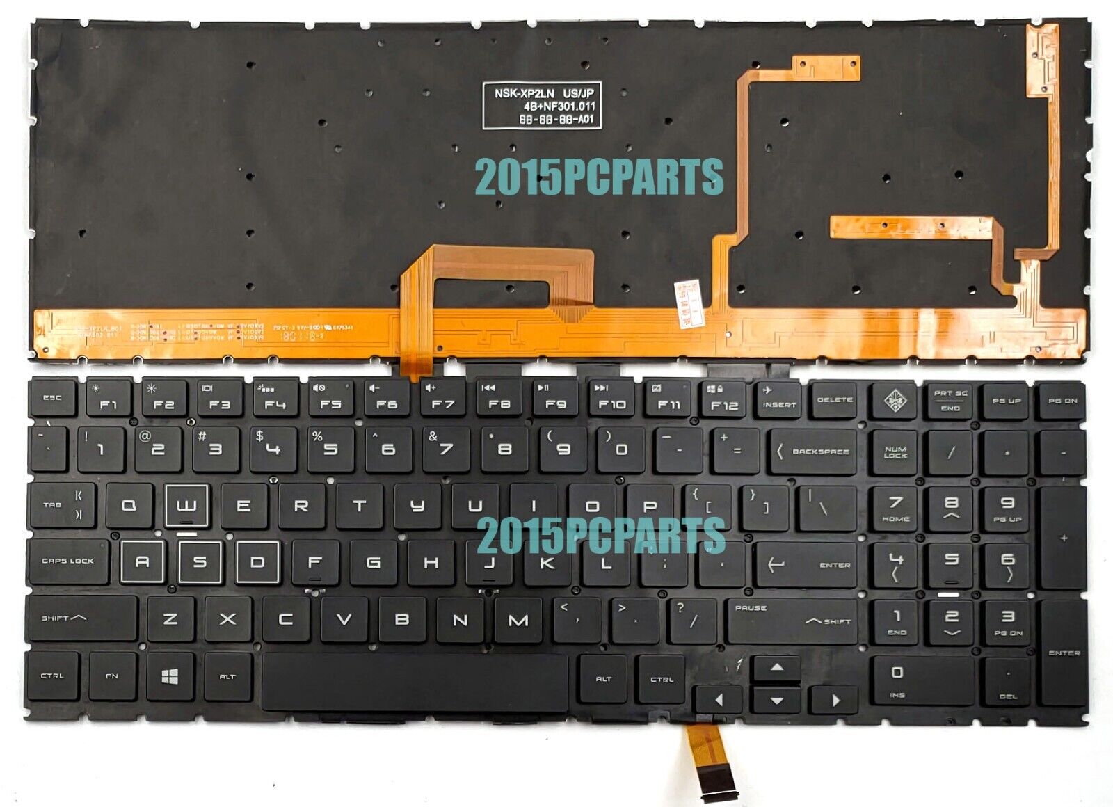 New HP Omen 15-DC0030CA 15-DC0030NR 15-DC0051NR Keyboard RGB Backlit US