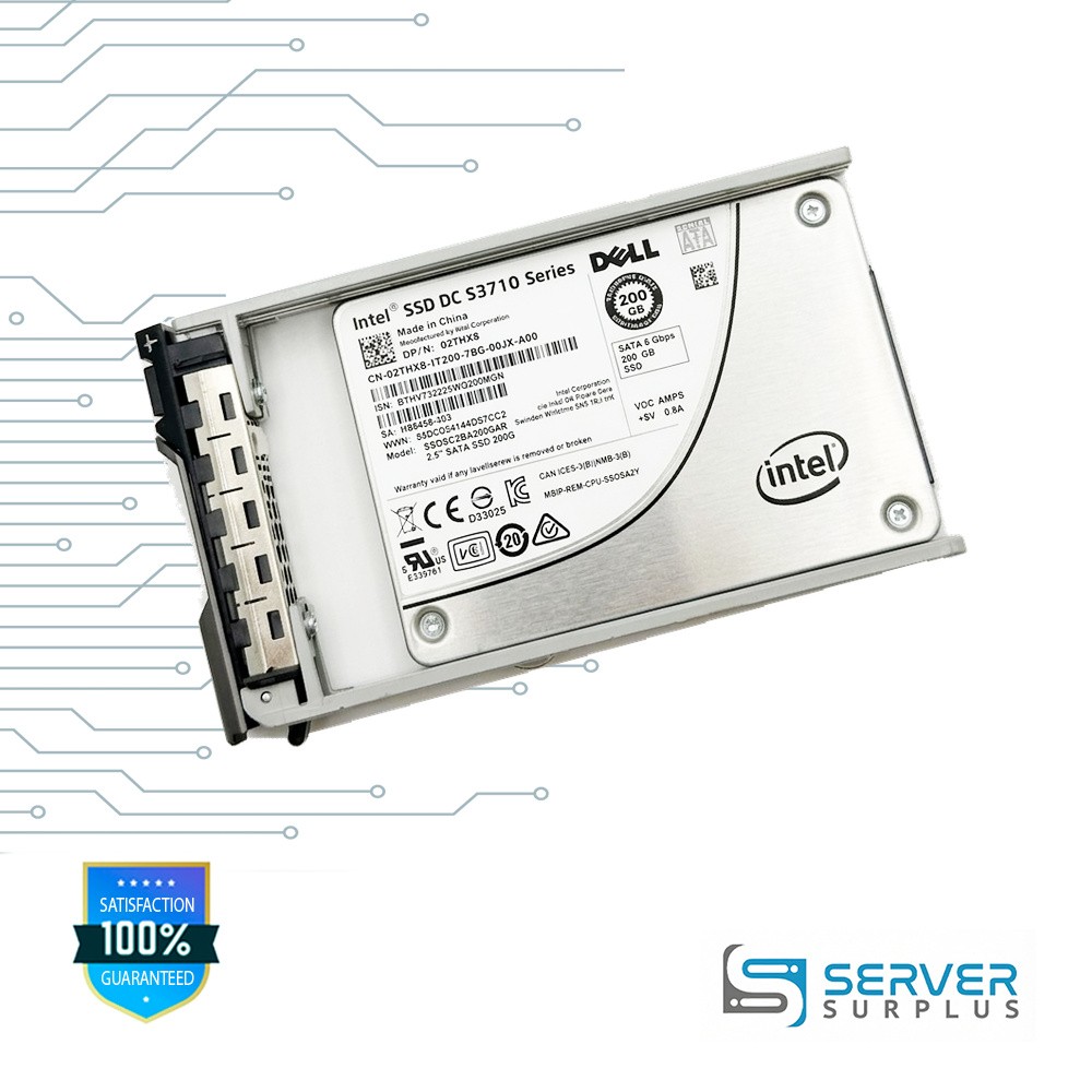 Dell SSD DC S3710 Series 200GB SATA 6Gb/s 2.5 in Enterprise SSD | 02THX8