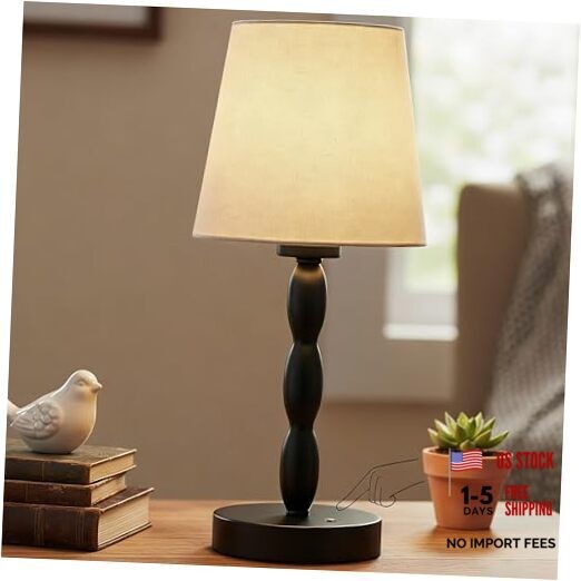Rechargeable Cordless Table Lamp, 5000mAh Battery Powered Touch Desk Black